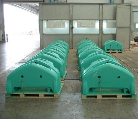 OEM Peças de contrapeso de ferro fundido flexível de 5 toneladas com pintura de primer para máquinas florestais