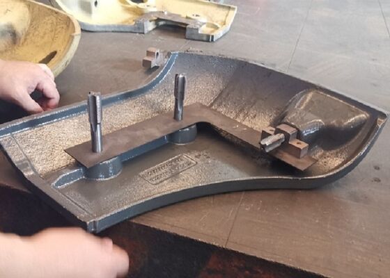 Peças de Máquinas de Construção em Ferro Fundido com Contrapeso Pequeno e Pintura Acabada