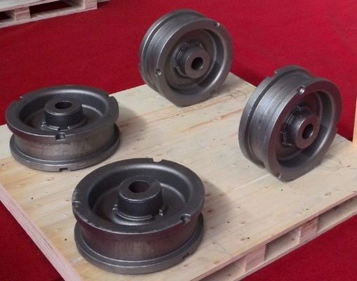 Peças de Máquinas Agrícolas OEM de Ferro Fundido Volante de Direção com Superfície Jateada