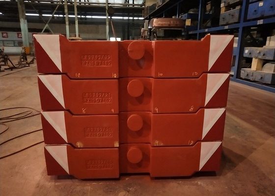 Explosão de tiro TS16949 Gray Iron 10000kg Crane Counterweight