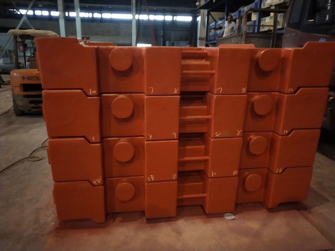 Contrapeso de ferro fundido de alta qualidade OEM de 10000 kg para guindaste